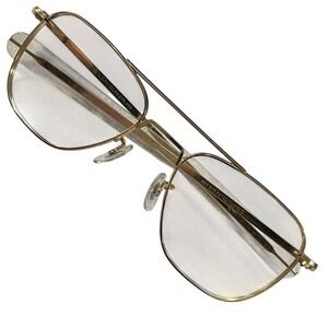 Randolph Engineering 5 1/2 Gold Tone Aviator Sunglasses Bayonet FRAMES With Case